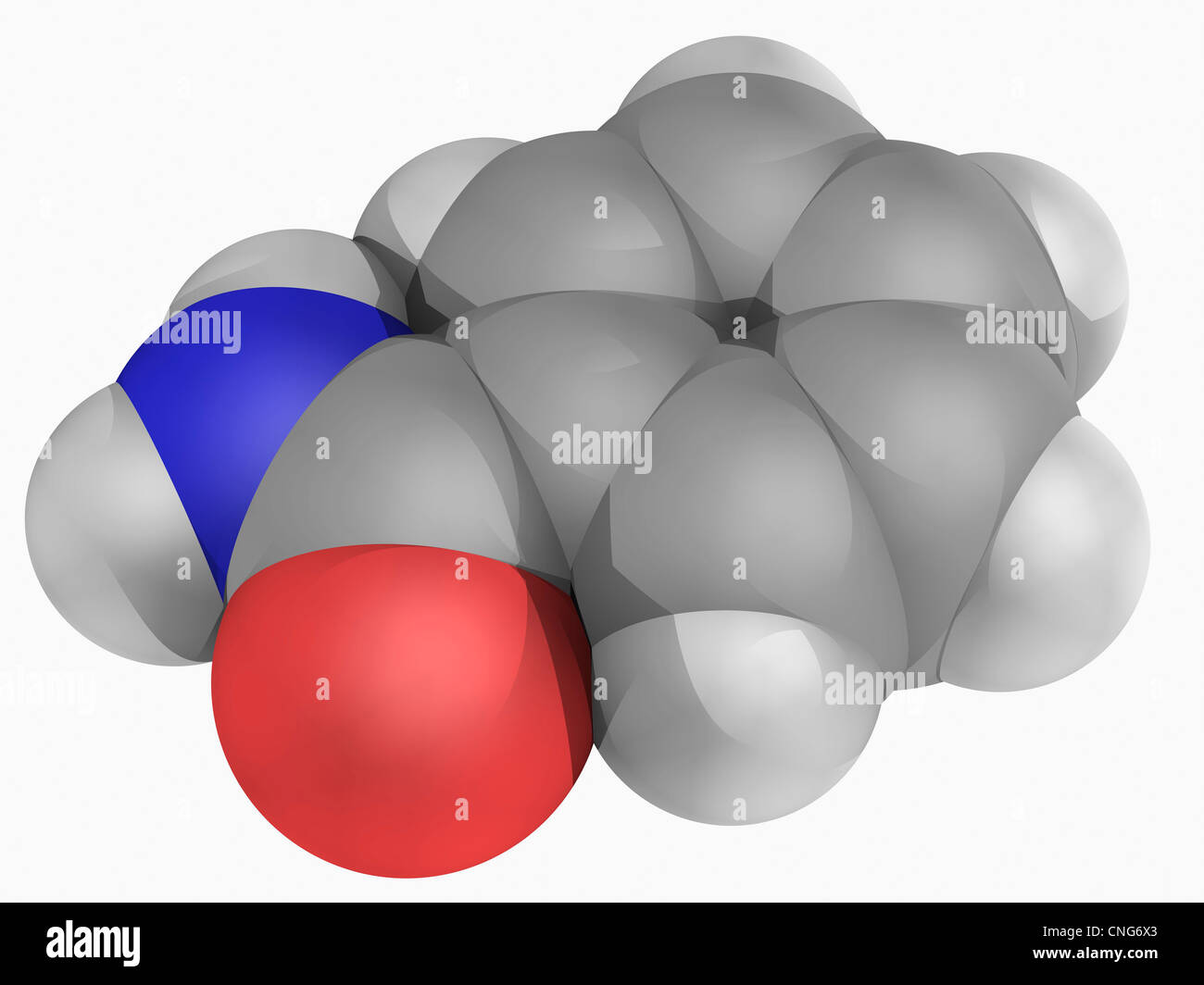 Benzamide molecule Stock Photo