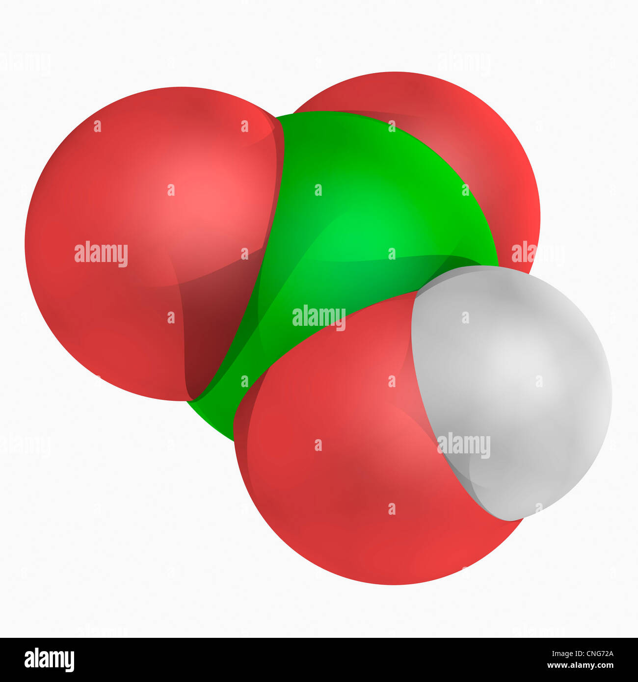 Chloric acid molecule Stock Photo Alamy