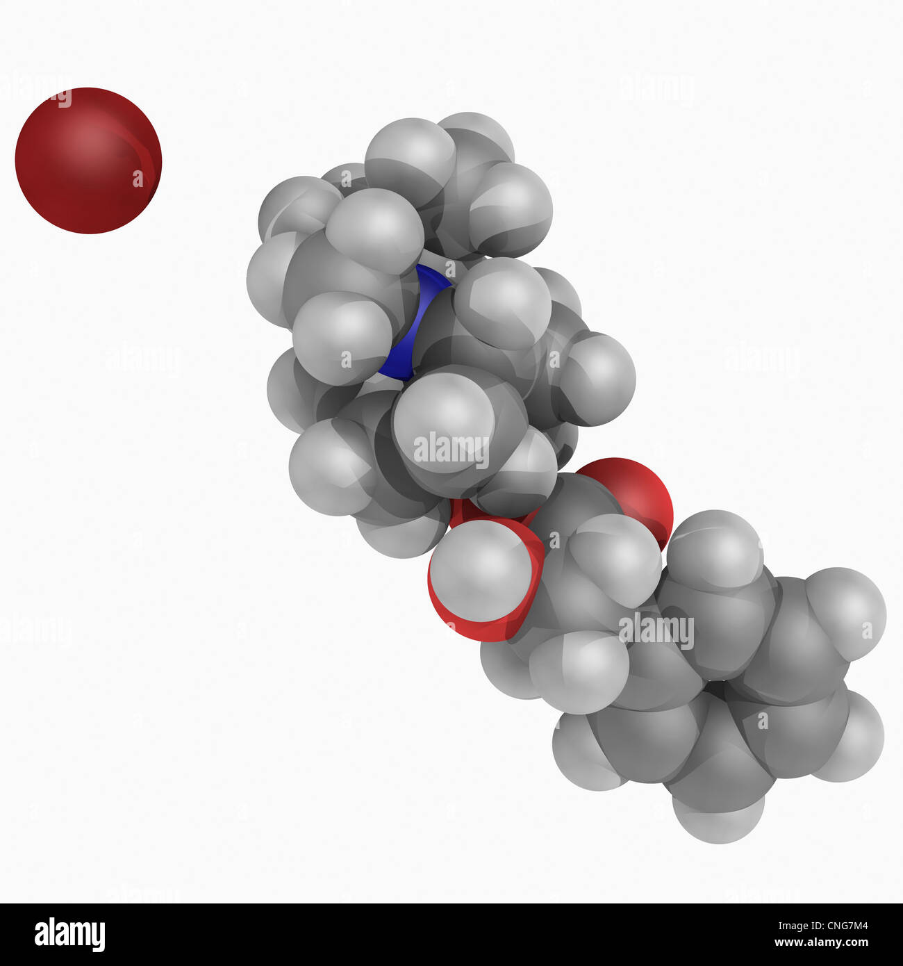 Ipratropium bromide drug molecule Stock Photo - Alamy