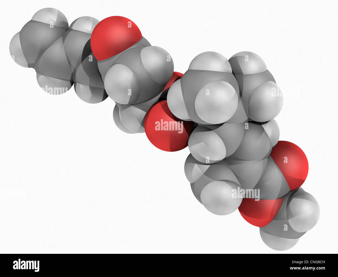 Pyrethrin II insecticide molecule Stock Photo