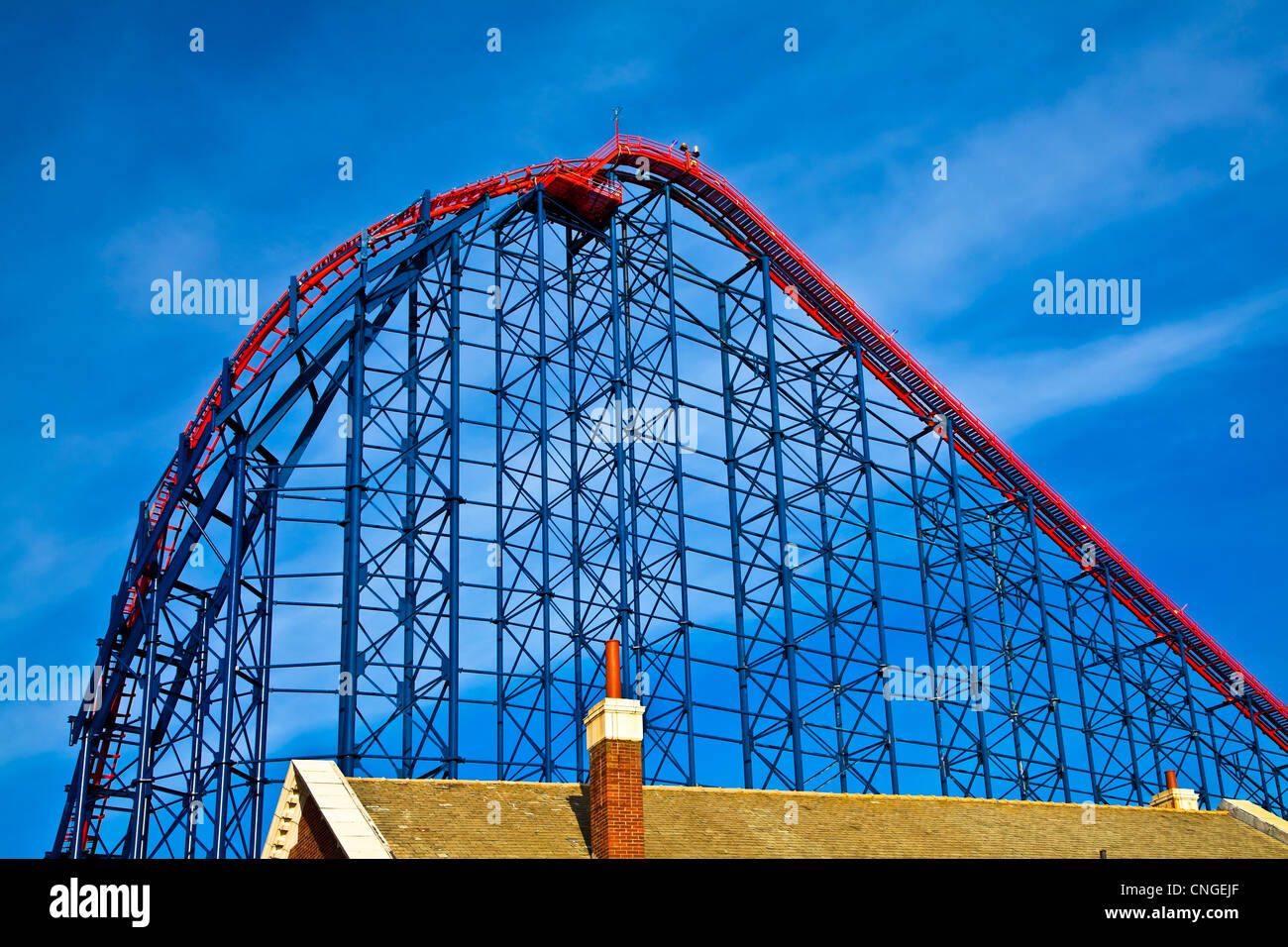 The Big One roller coaster at the Blackpool pleasure beach. Stock Photo