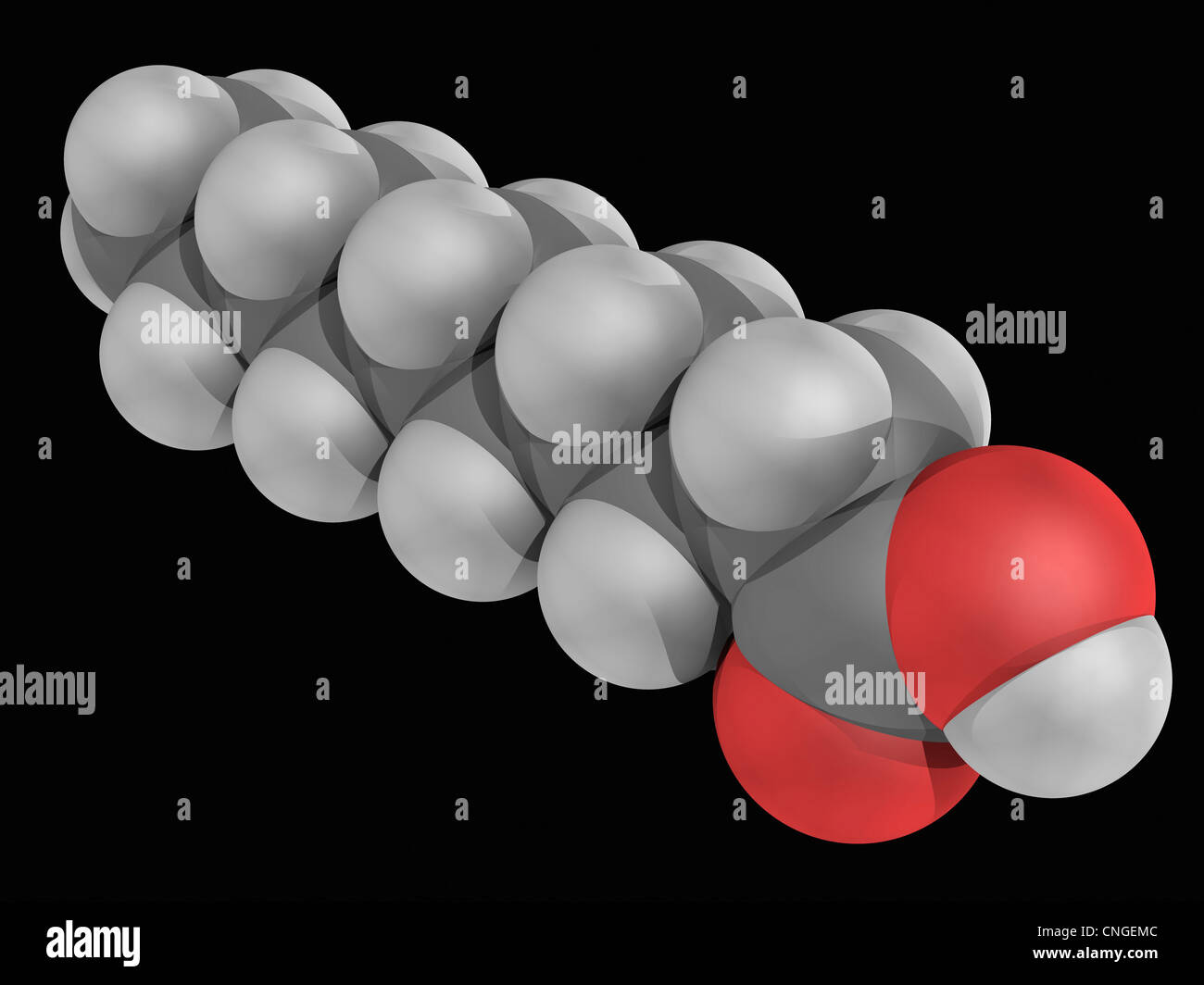 Capric acid molecule Stock Photo