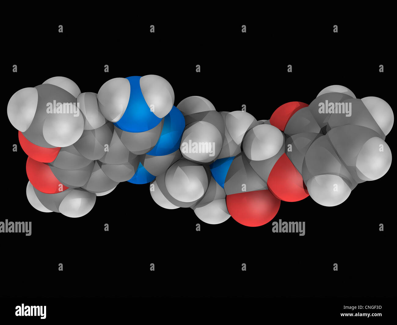 Doxazosin drug molecule Stock Photo - Alamy