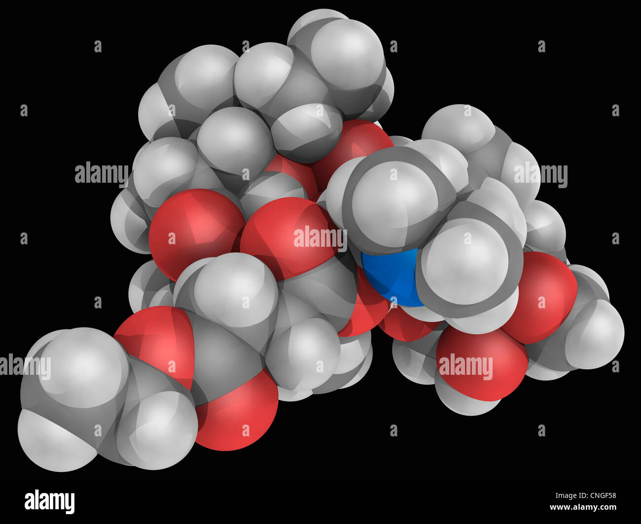 Erythromycin ethylsuccinate drug molecule Stock Photo