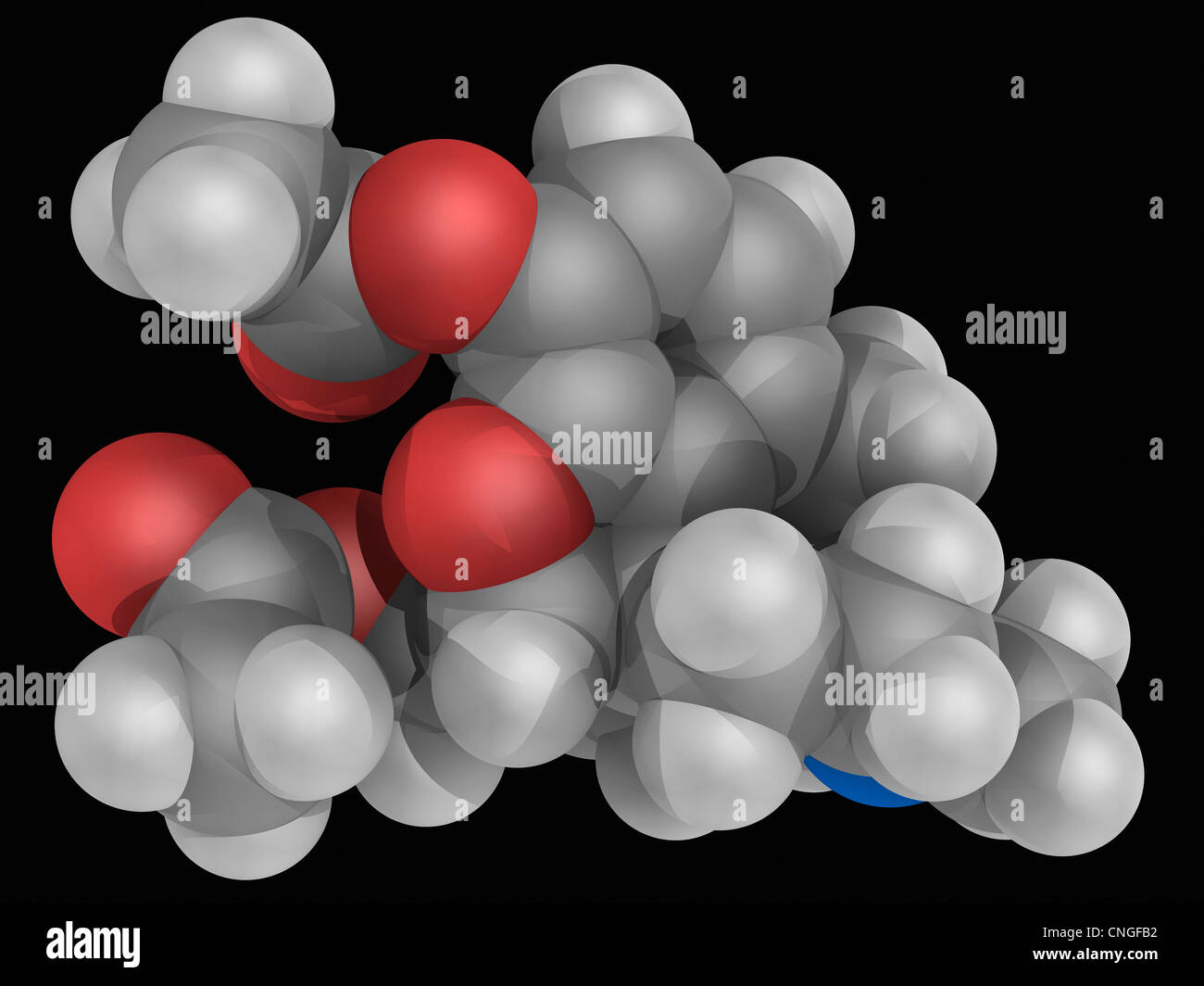 Heroin drug molecule Stock Photo - Alamy
