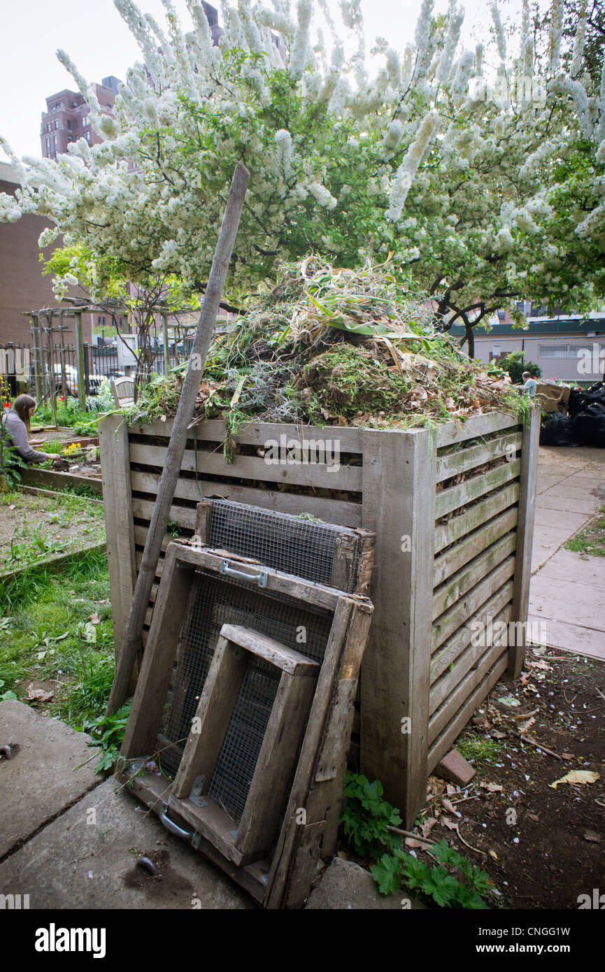 A community garden compost pile Stock Photo Alamy
