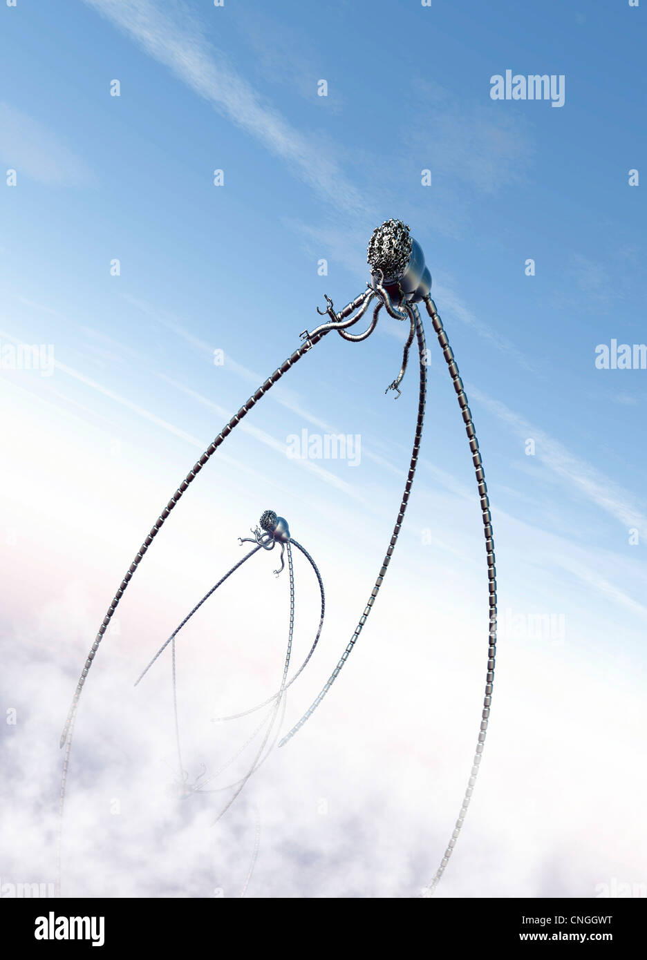 Alien invasion  conceptual artwork Stock Photo