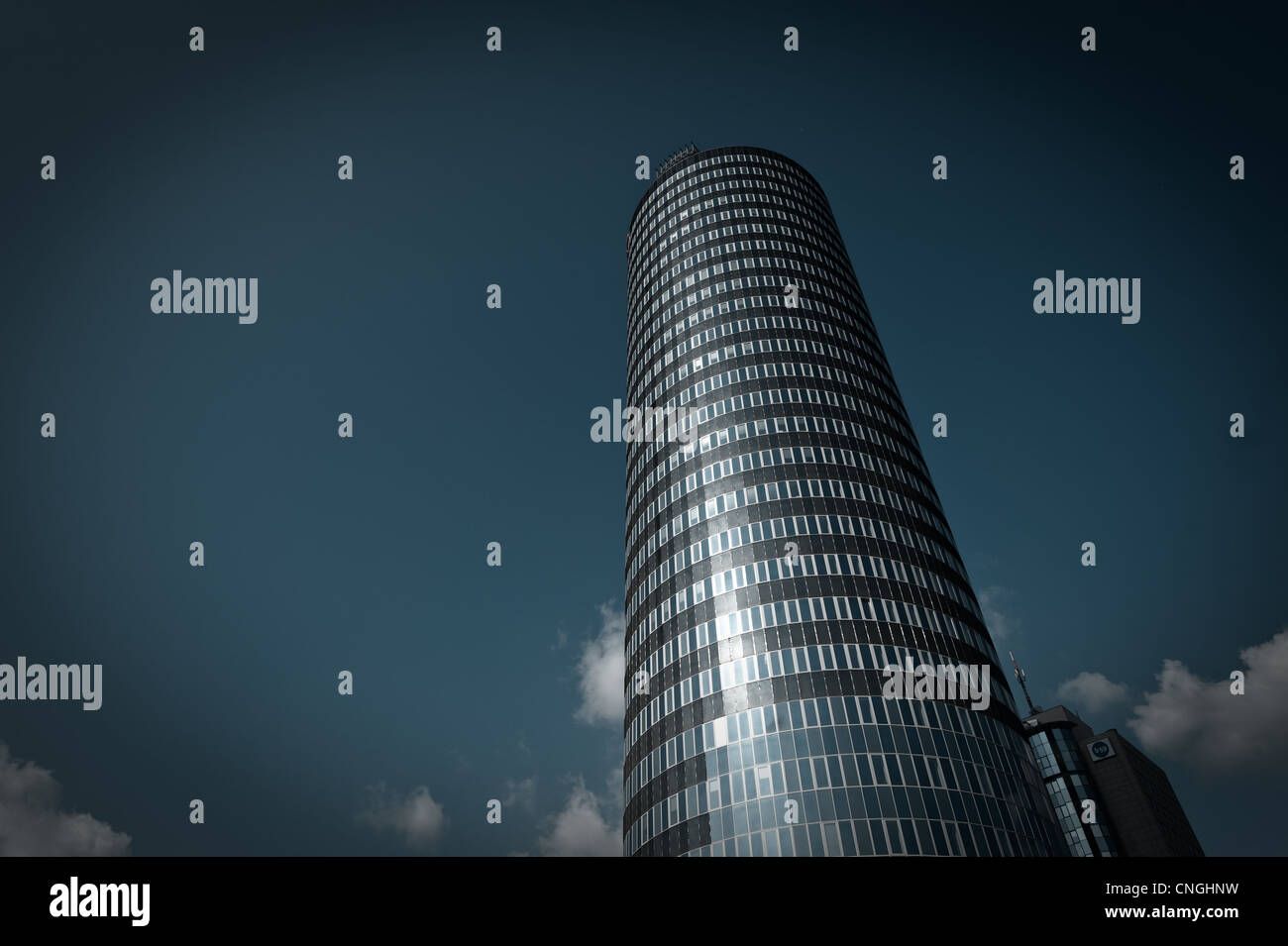 Dynamic view of the Jentower Skyscraper in Jena, Thuringia, Germany, Europe Stock Photo