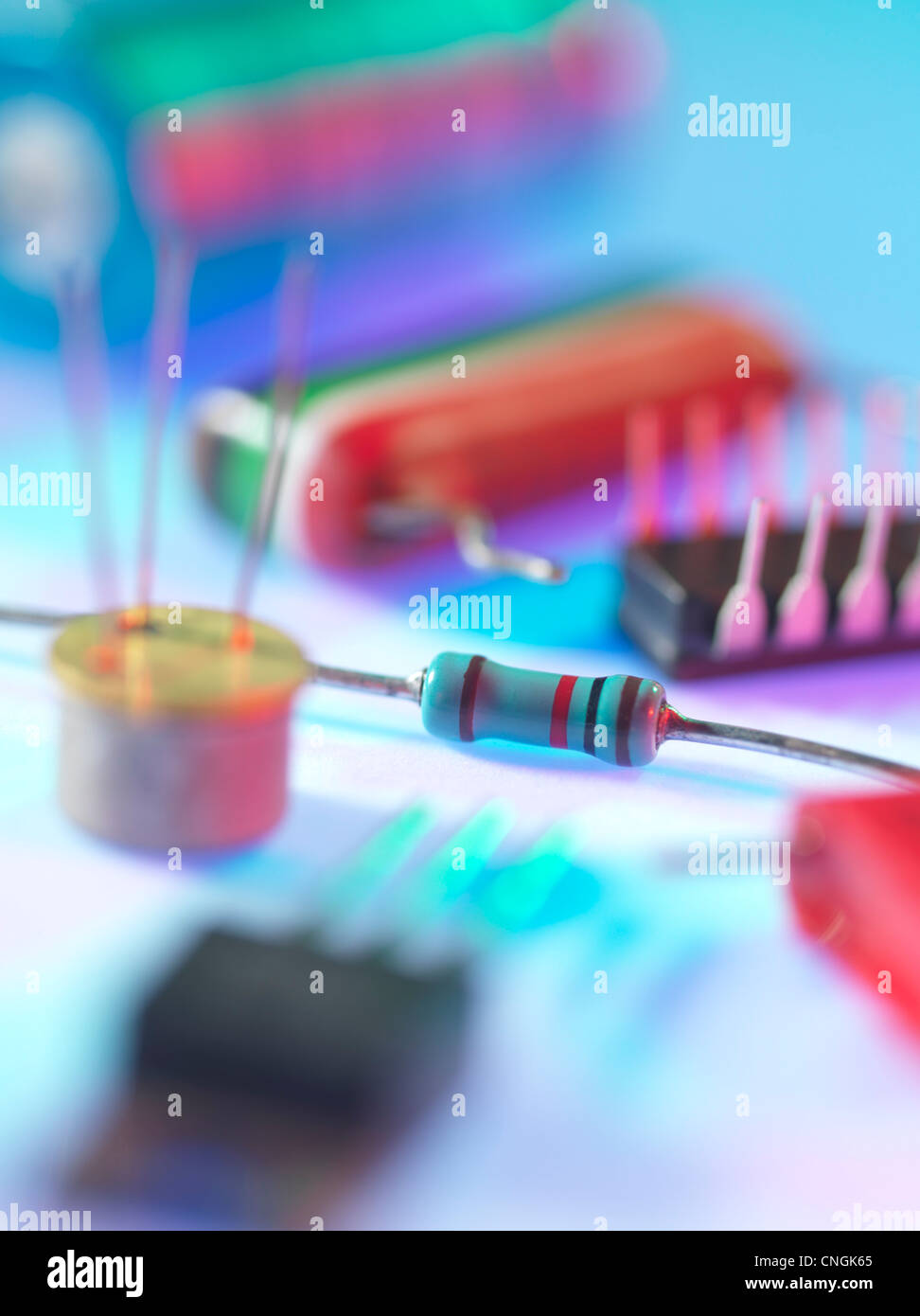 Electronic components Stock Photo