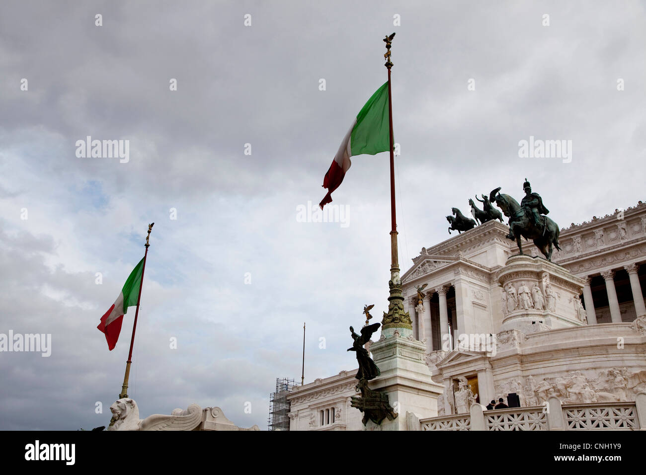 City view of Rome, Italy with old buildings, monuments, art and tourist ...