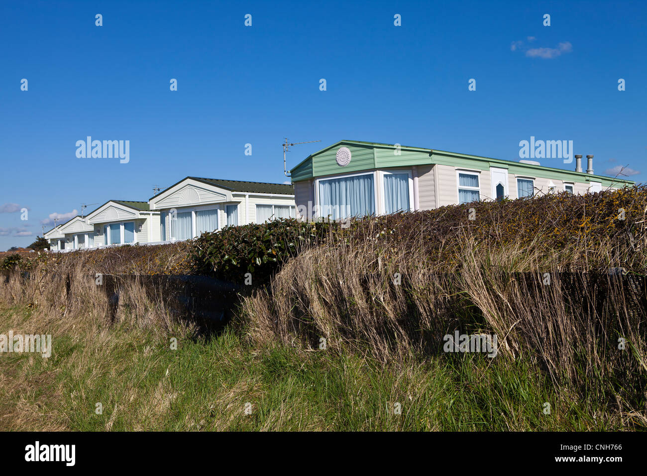 Holiday homes, MilfordOnSea, Dorset Stock Photo Alamy