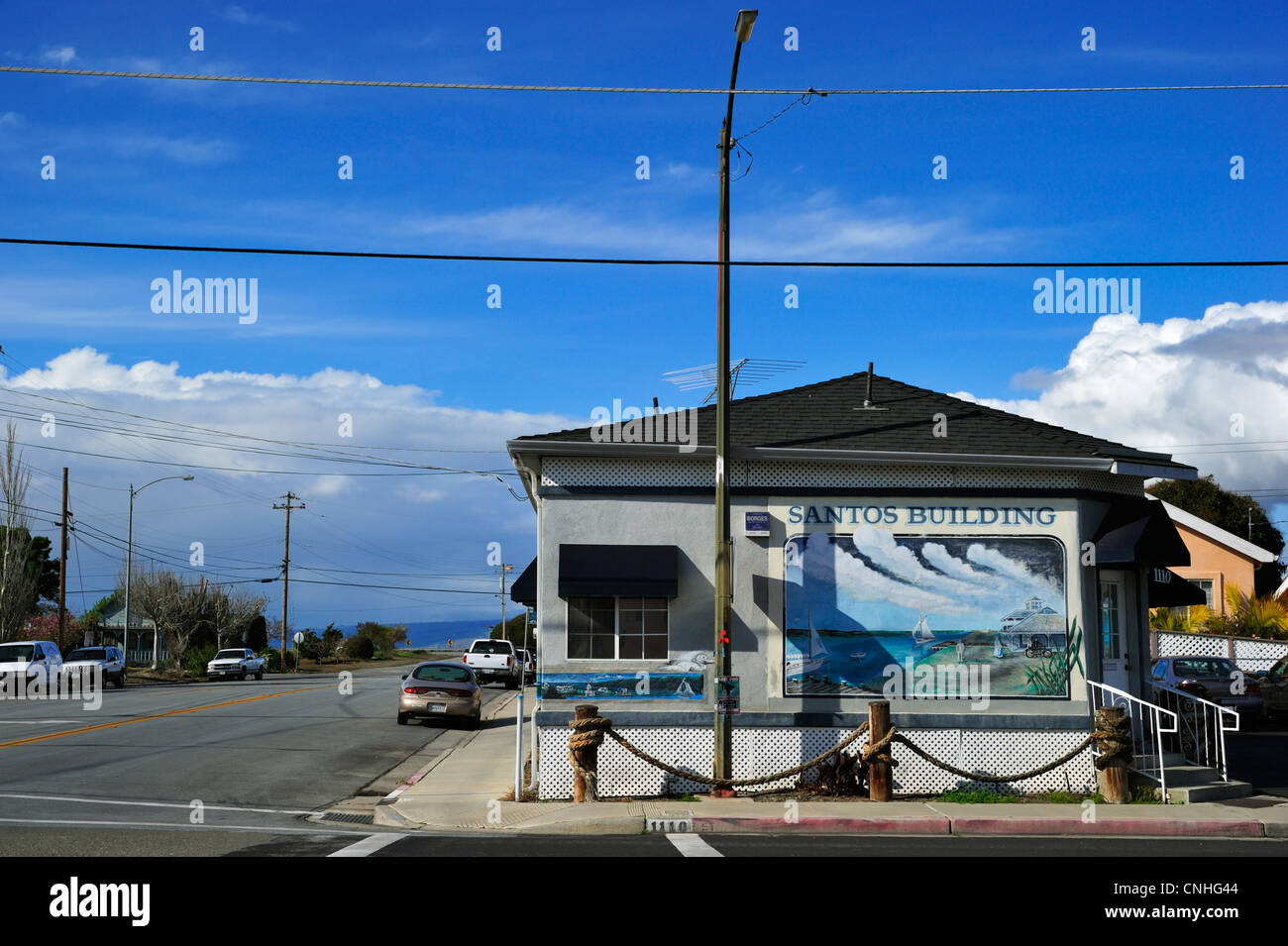 Coastal town of Alviso, San Jose CA Stock Photo