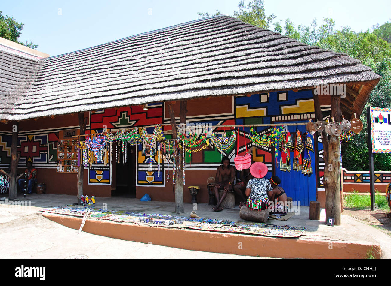 Souvenir stall at Lesedi African Cultural village, Broederstroom, Johannesburg, Gauteng Province, Republic of South Africa Stock Photo