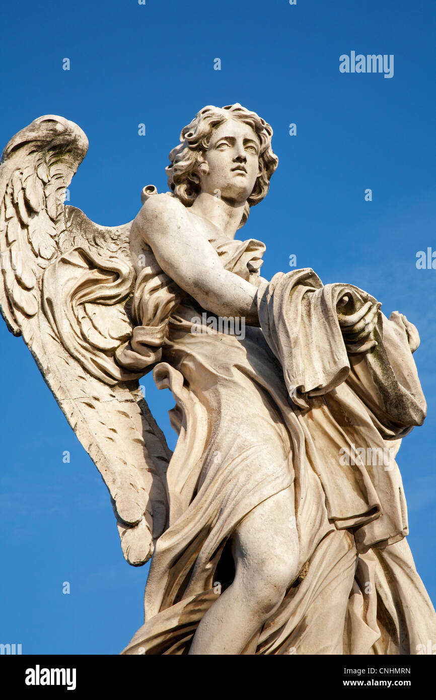 Rome - Angel with garment and dice Stock Photo - Alamy