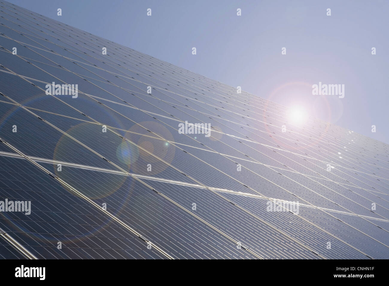 Detail of solar panels Stock Photo
