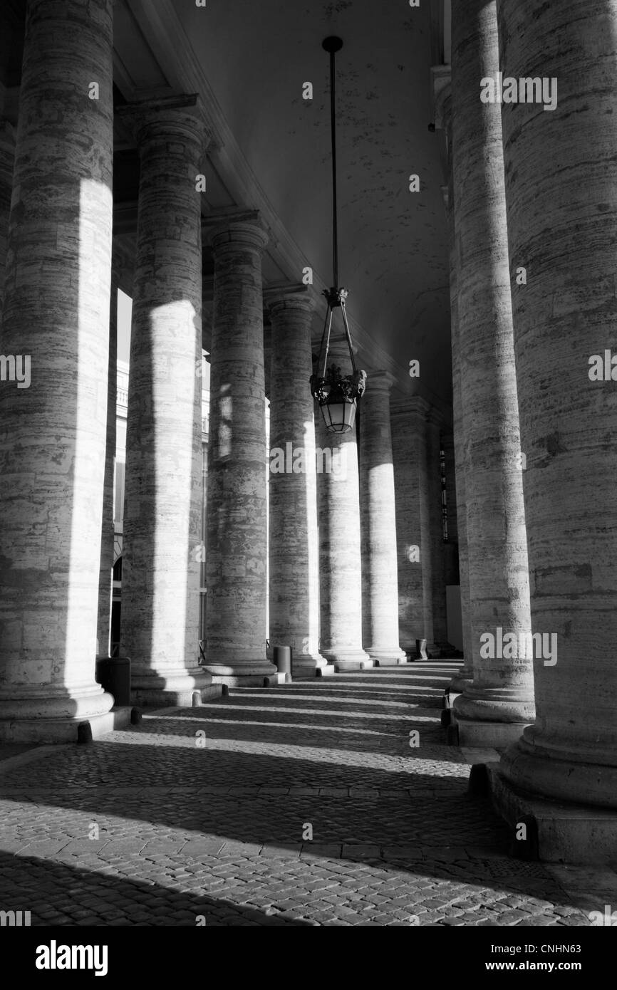 Rome - colonnade by st. Peter s basilica Stock Photo