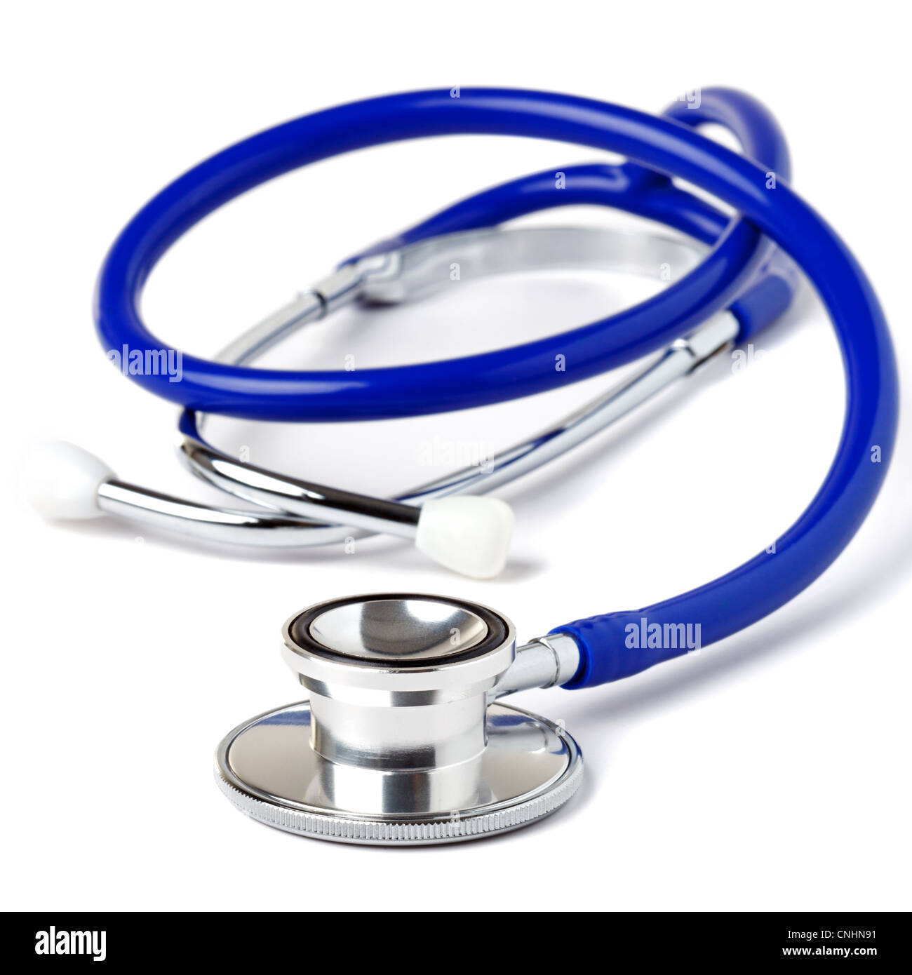 Photo of a stethoscope isolated on a white background. Stock Photo