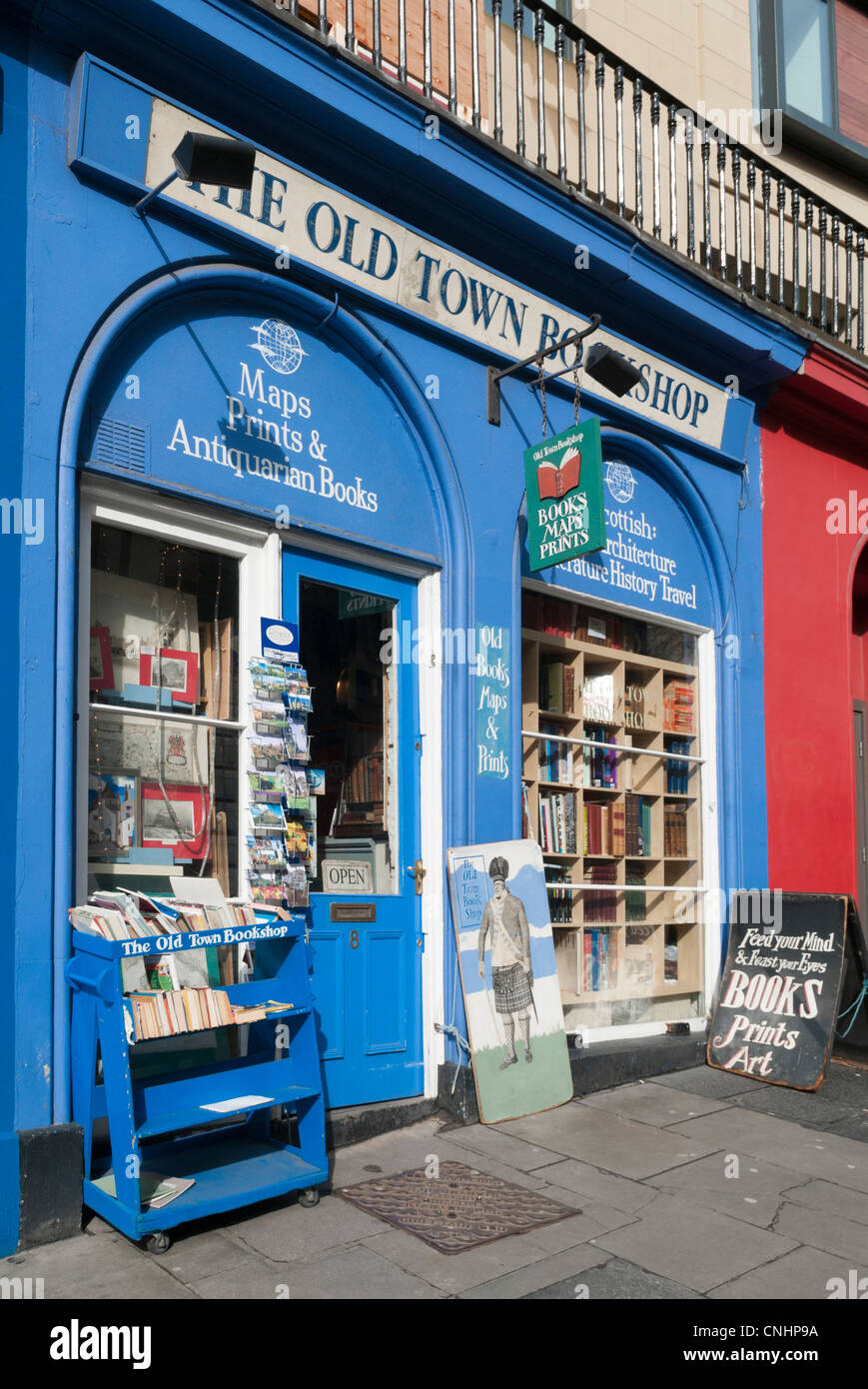 Bookshop in Victoria Street, Edinburgh, Scotland Stock Photo