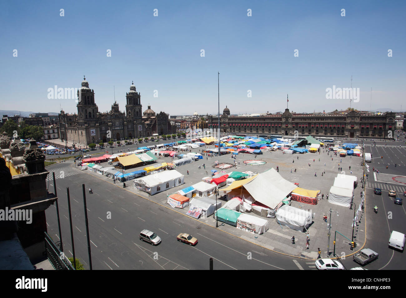 A market at Zocalo, Mexico City, Mexico Stock Photo