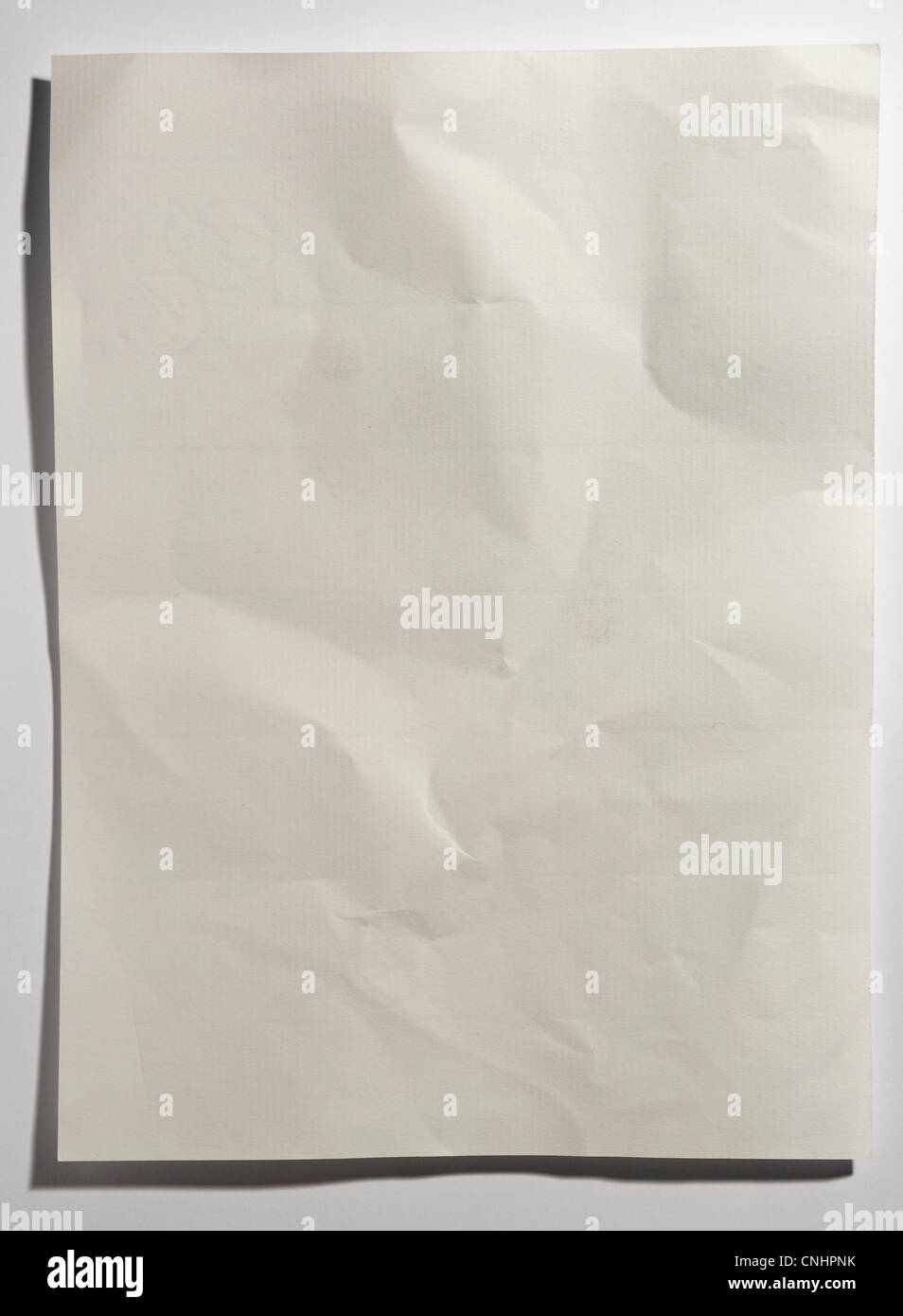 A crumpled sheet of paper Stock Photo - Alamy