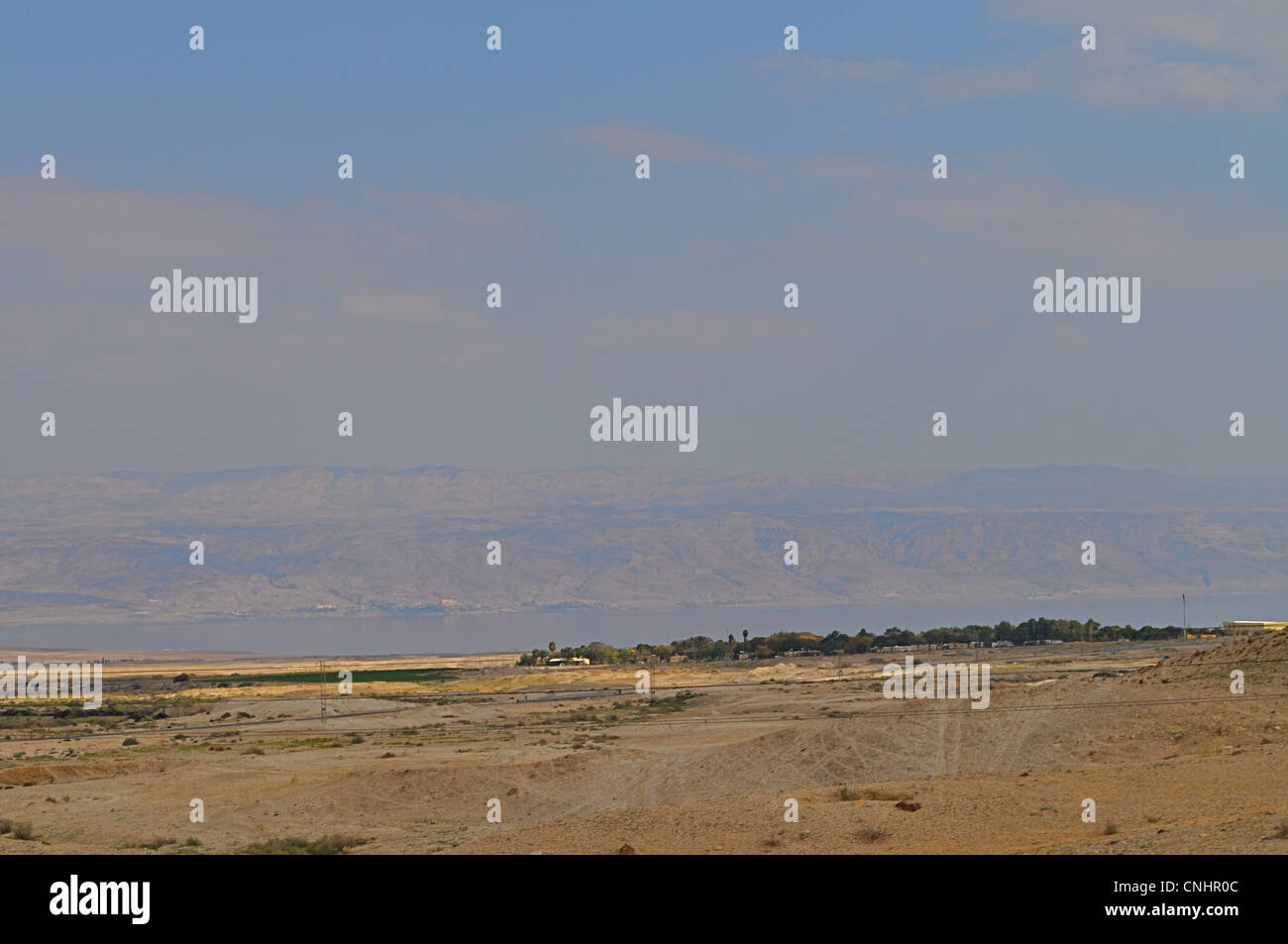 Dead Sea, Israel/Palestine and Jordan valley at the King Hussein bridge border (Allenby Bridge