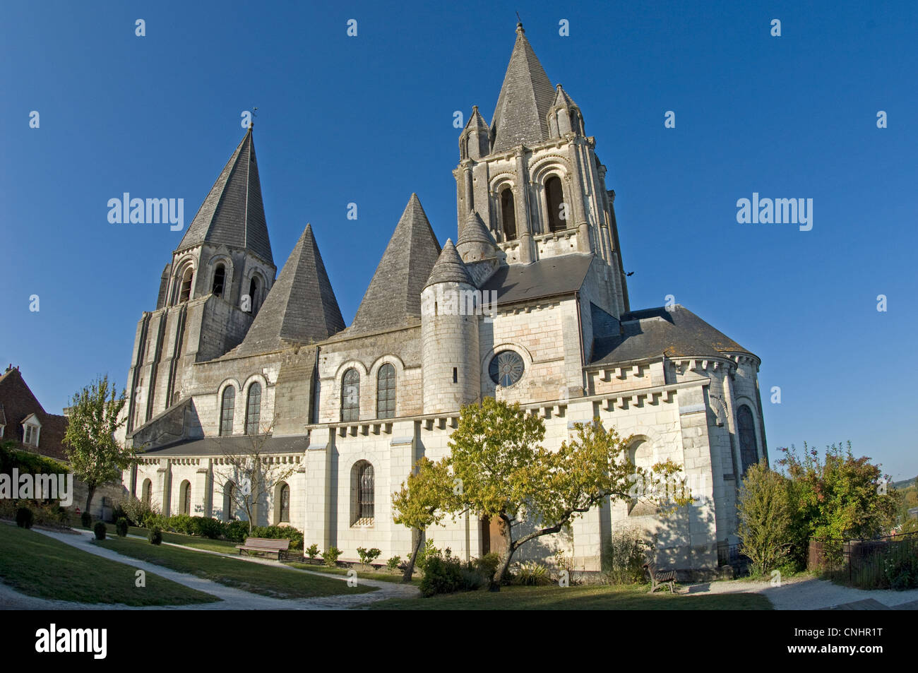 Church of St Ours in Loches in the Indre et Loire (37) departement of France Stock Photo