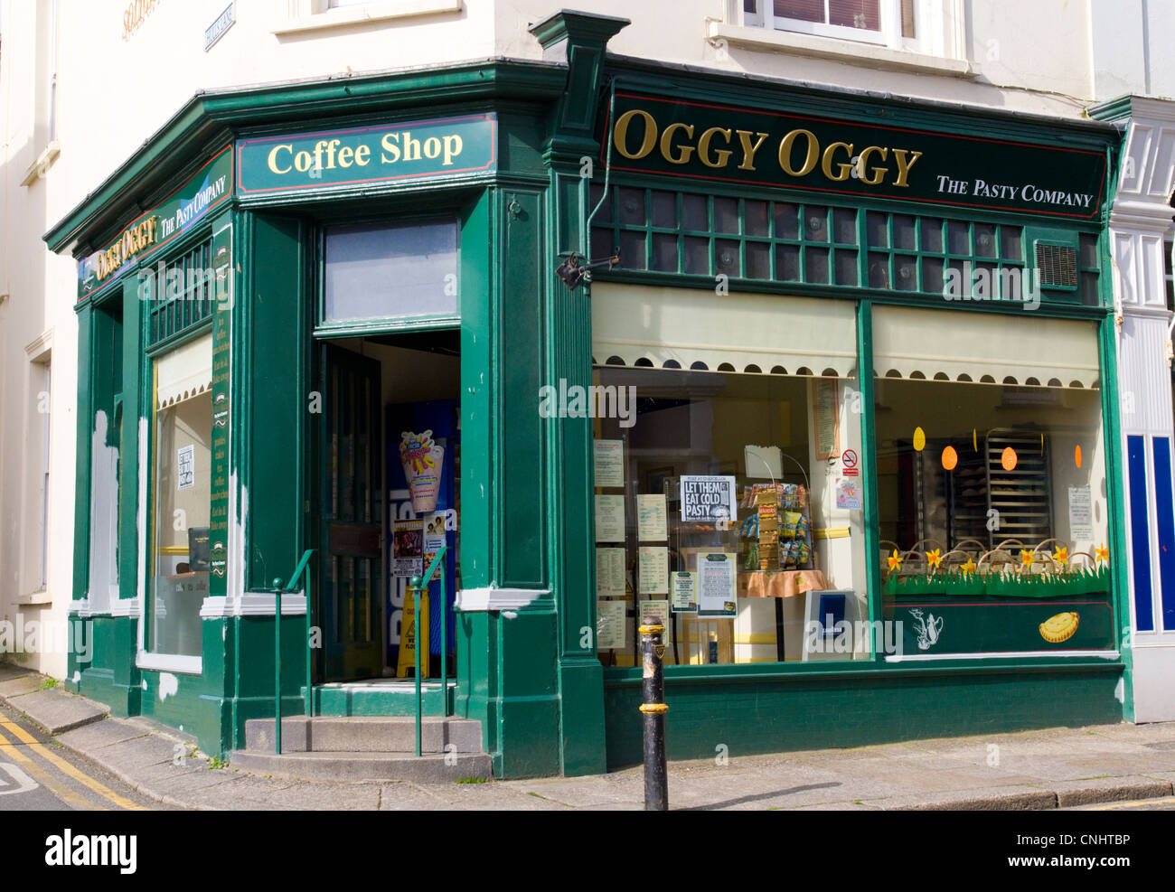 The Oggy Oggy pasty shop in Falmouth cornwall Stock Photo Alamy