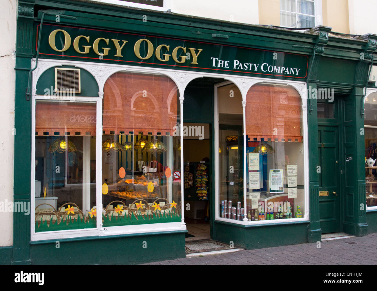 The Oggy Oggy pasty shop in Falmouth cornwall Stock Photo Alamy
