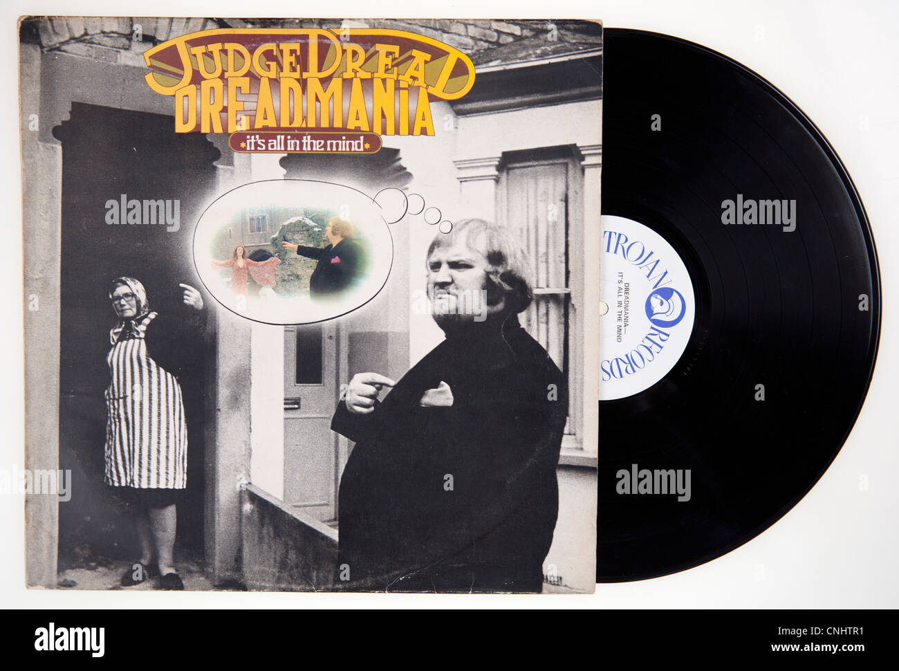 Cover of vinyl album ' Dreadmania' by Judge Dread released 1973 on