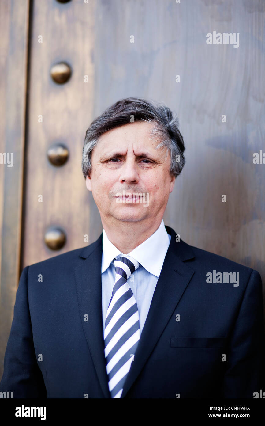 Jan Fischer candidate Czech president portrayed Prague Czech Republic