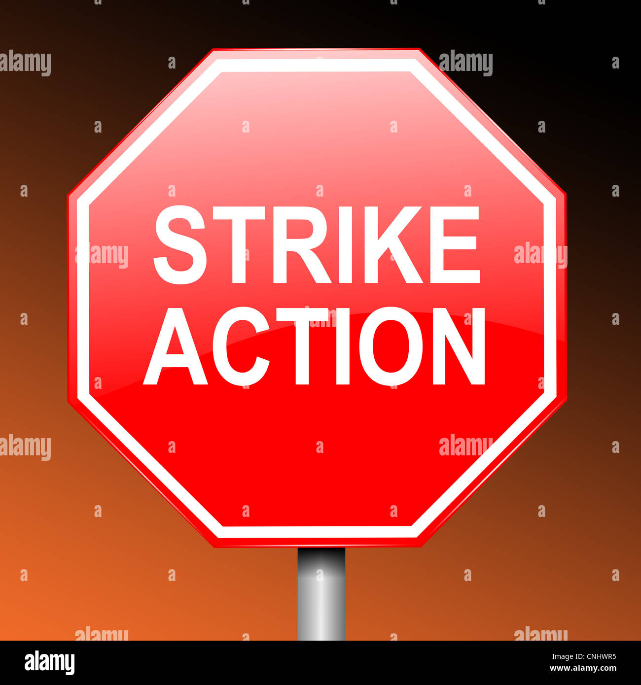 Strike action. Stock Photo