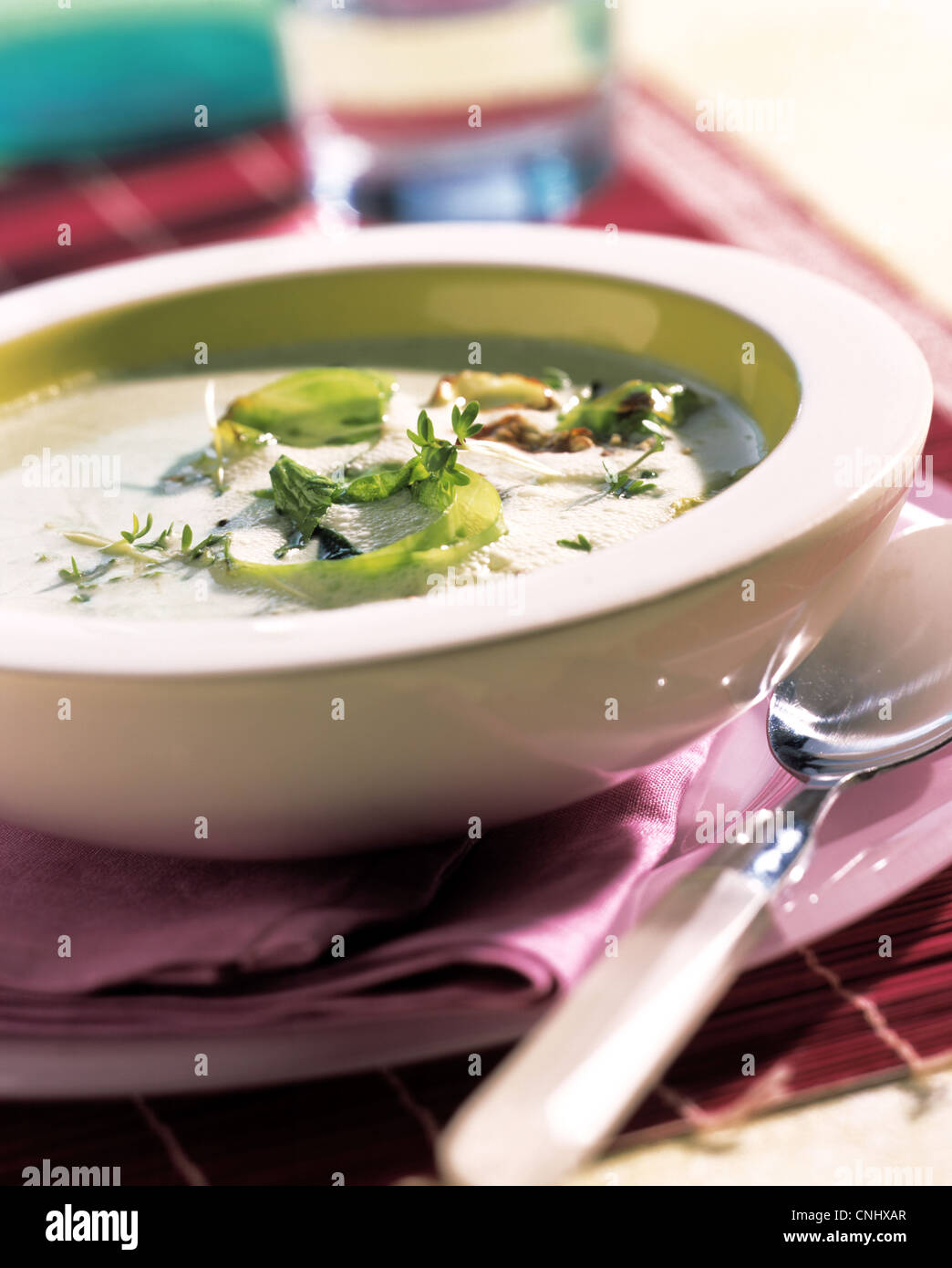 Pointed cabbage cream soup Stock Photo