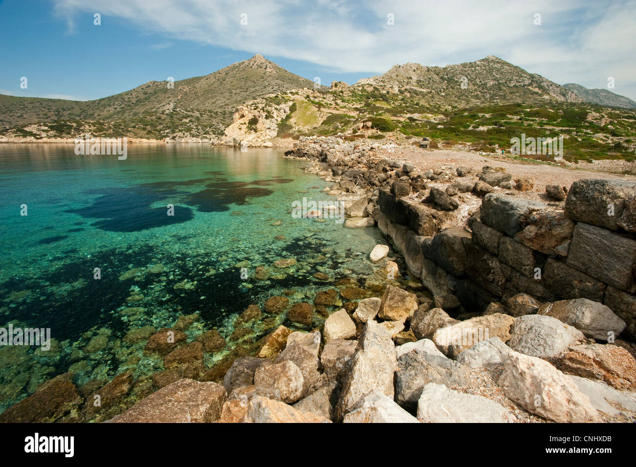 Knidos ancient city ruins of harbor entrance Datça Turkey Stock Photo ...