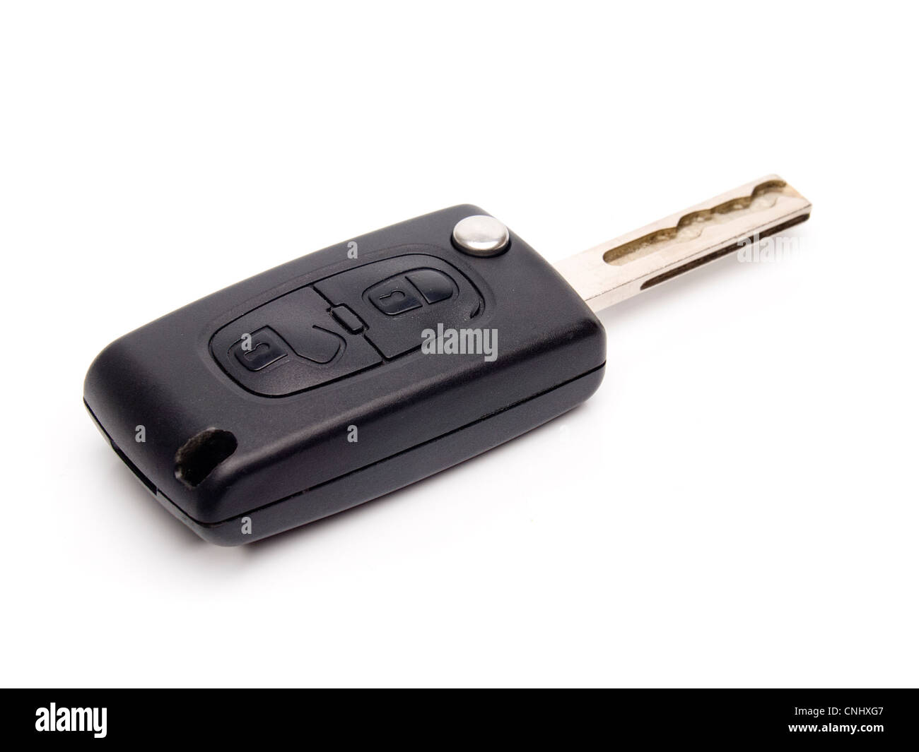 Car keys with remote lock unlock buttons Stock Photo
