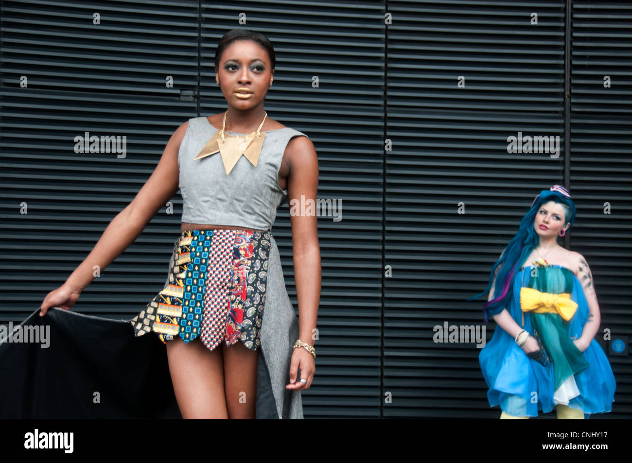 London Alternative Fashion Week 2012 One model wears dress from