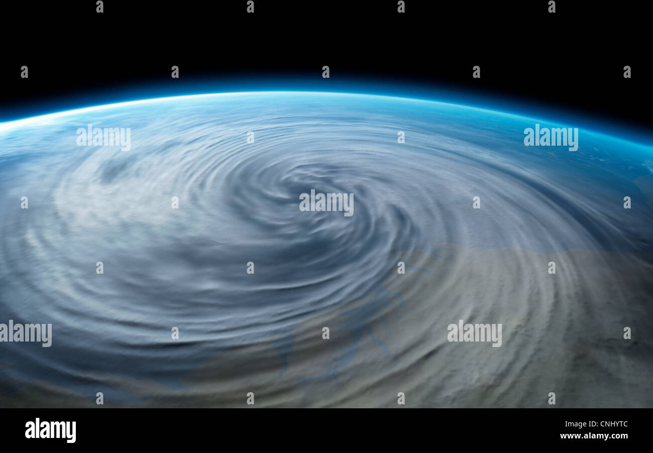 Hurricane on planet earth Stock Photo
