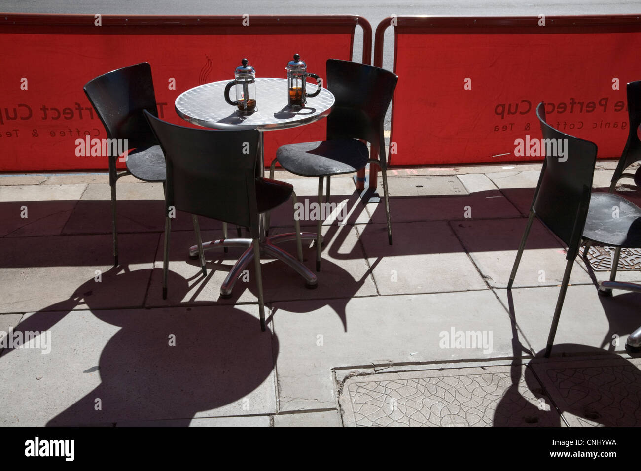 Outdoor Cafe Tables. Adelaide, Australia Stock Photo Alamy