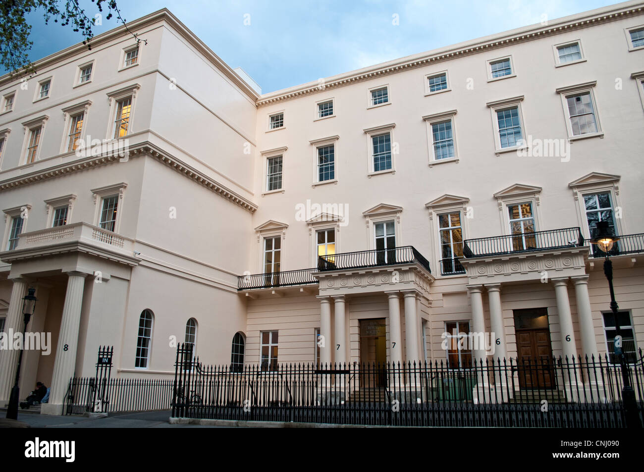Royal Society building. Listed houses on Carlton House Terrace, London