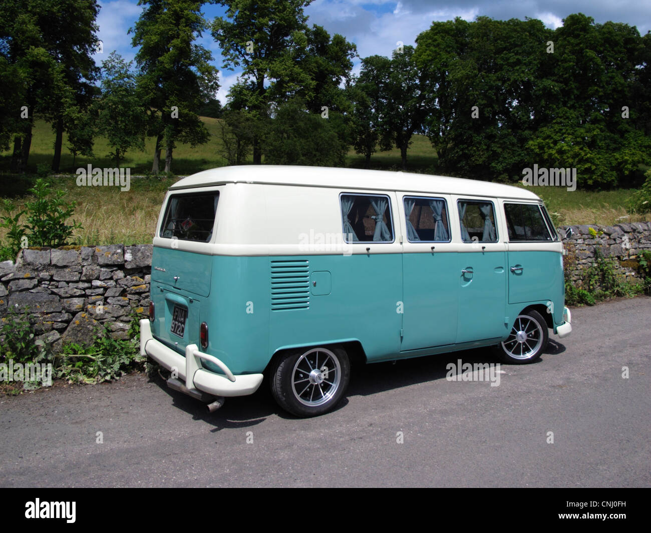 VW Camper van a dual purpose vehicle that allows semi camping and passenger car Derbyshire England Stock Photo