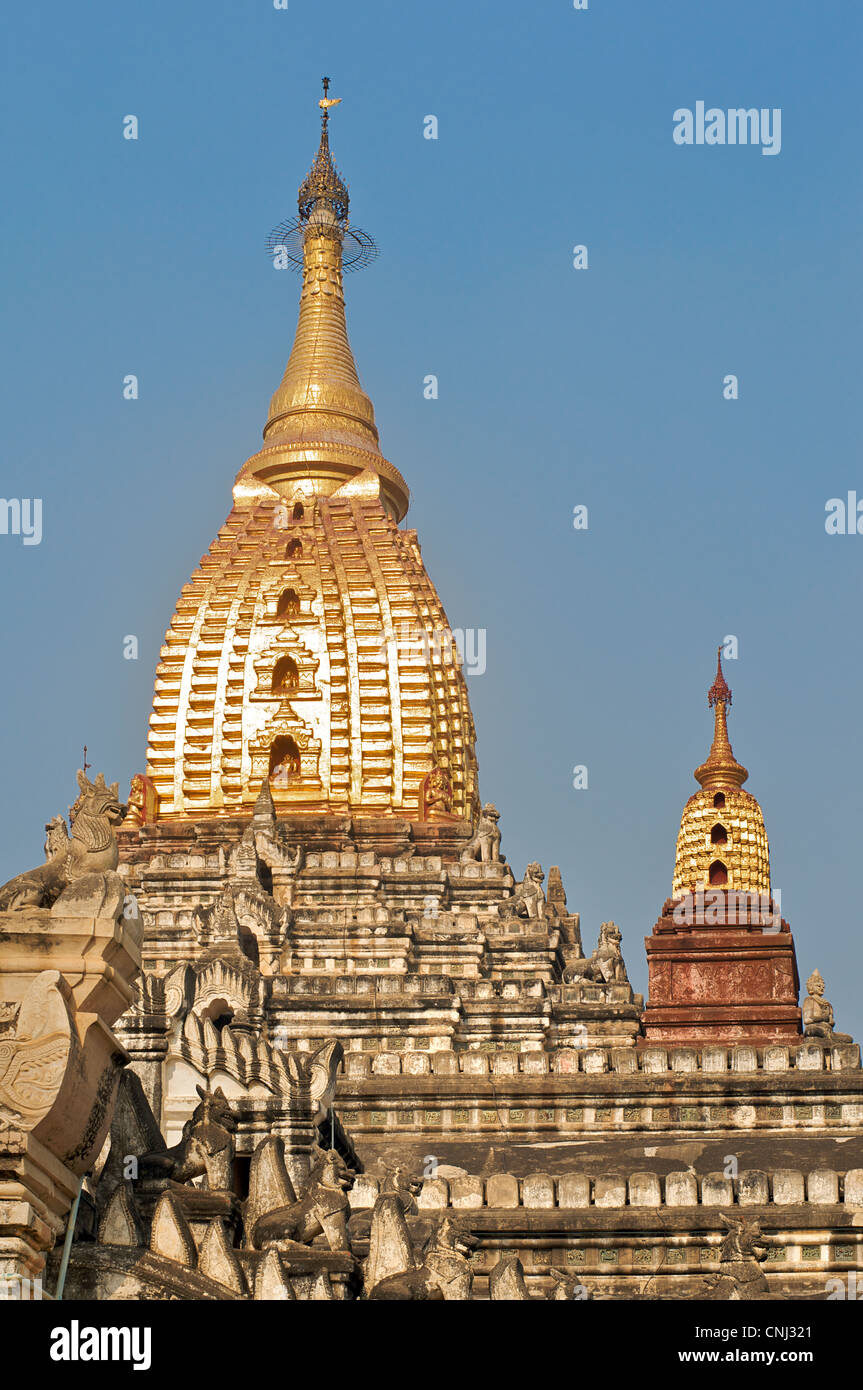 Central spire of Ananda temple, Pagan, Burma. Bagan, Myanmar Stock Photo