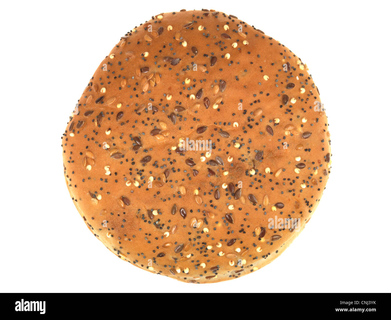 Seeded Brown Bread Roll Stock Photo