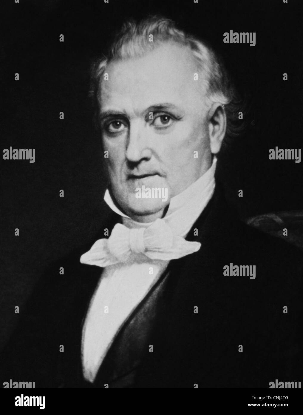 Vintage daguerreotype portrait photo of James Buchanan (1791 – 1868) – the 15th US President (1857 - 1861). Photo circa 1857. Stock Photo