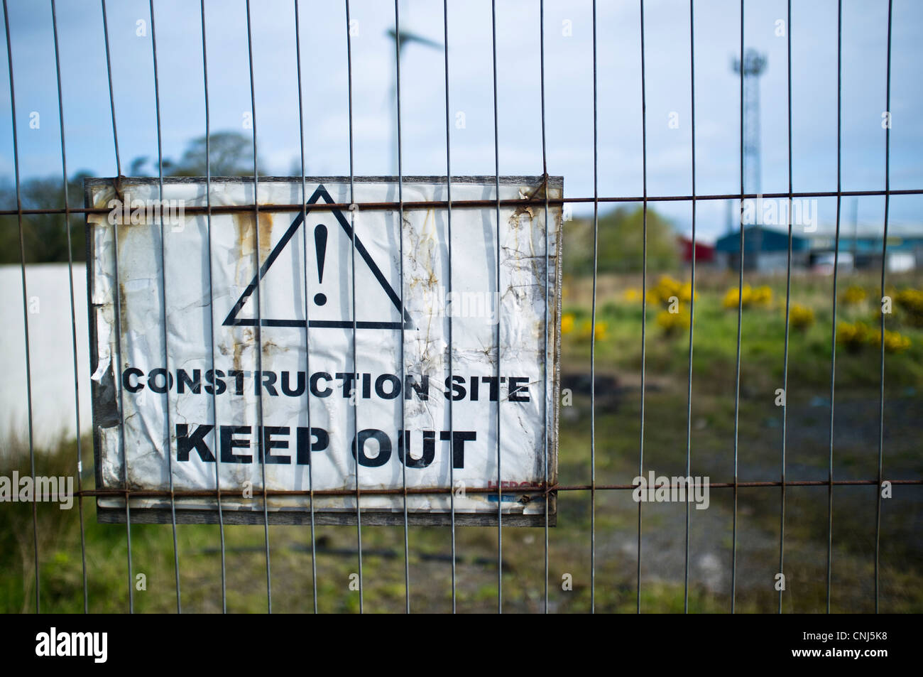 Construction Site Keep Out Stock Photo Alamy