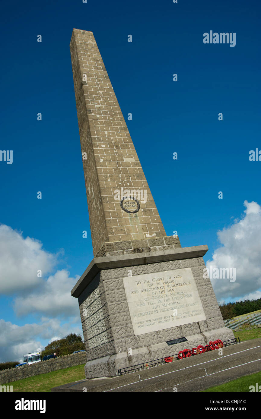 County Antrim War Memorial (Knockagh Monument Stock Photo - Alamy