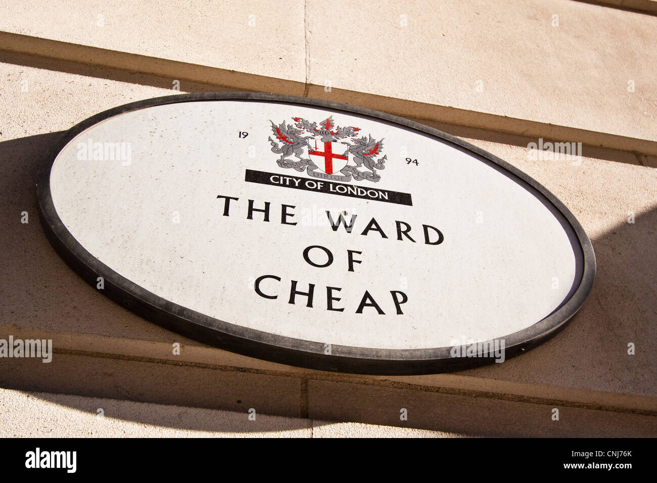 City of London Ward Cheap sign Stock Photo