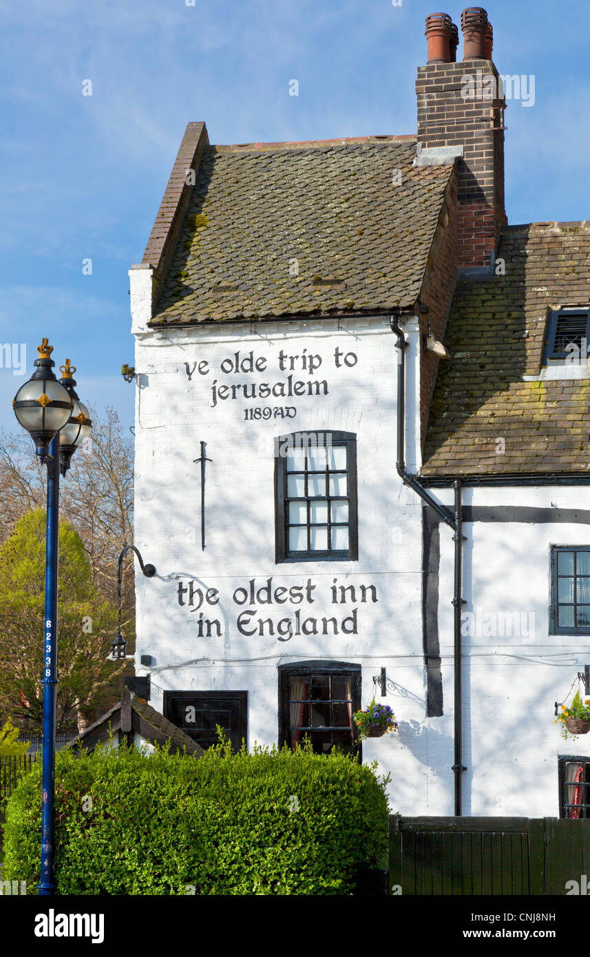 [Ye olde trip to Jerusalem] pub in Nottingham city centre Nottinghamshire England UK GB EU Europe Stock Photo