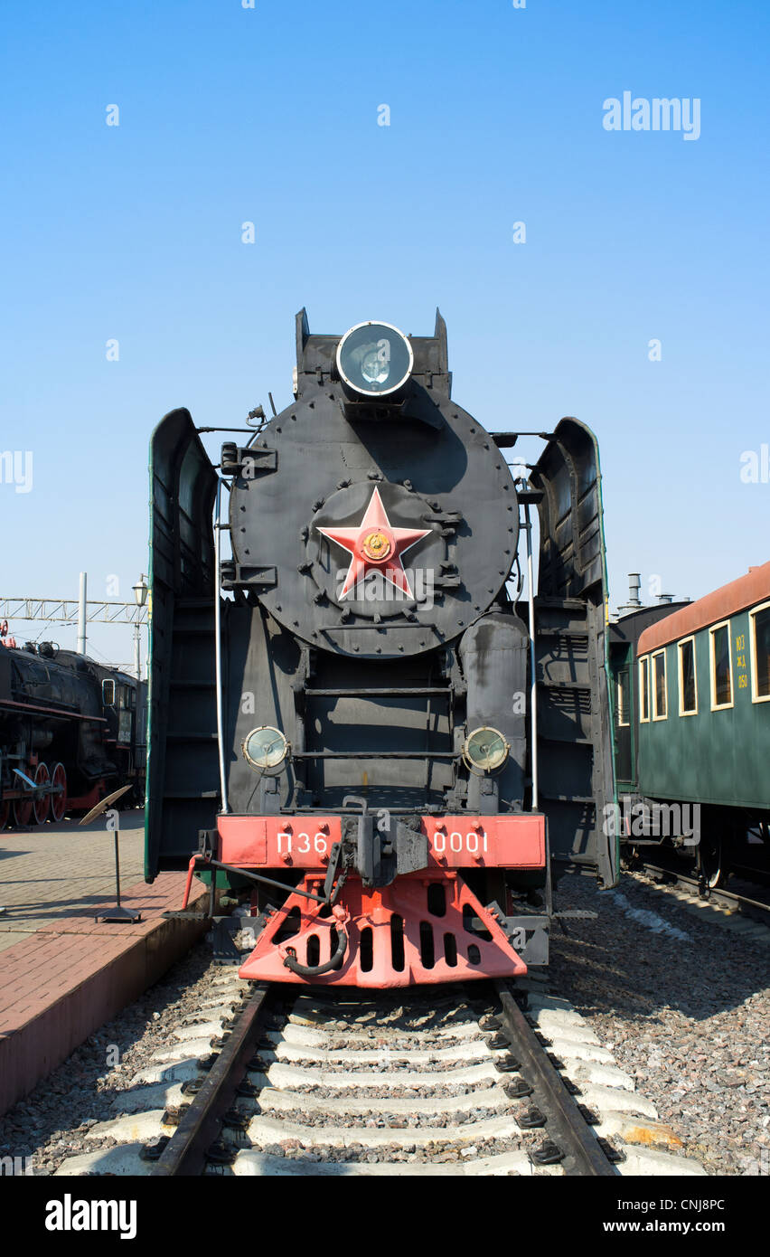 Russian steam locomotive P36-0001. Built in 1950 Stock Photo