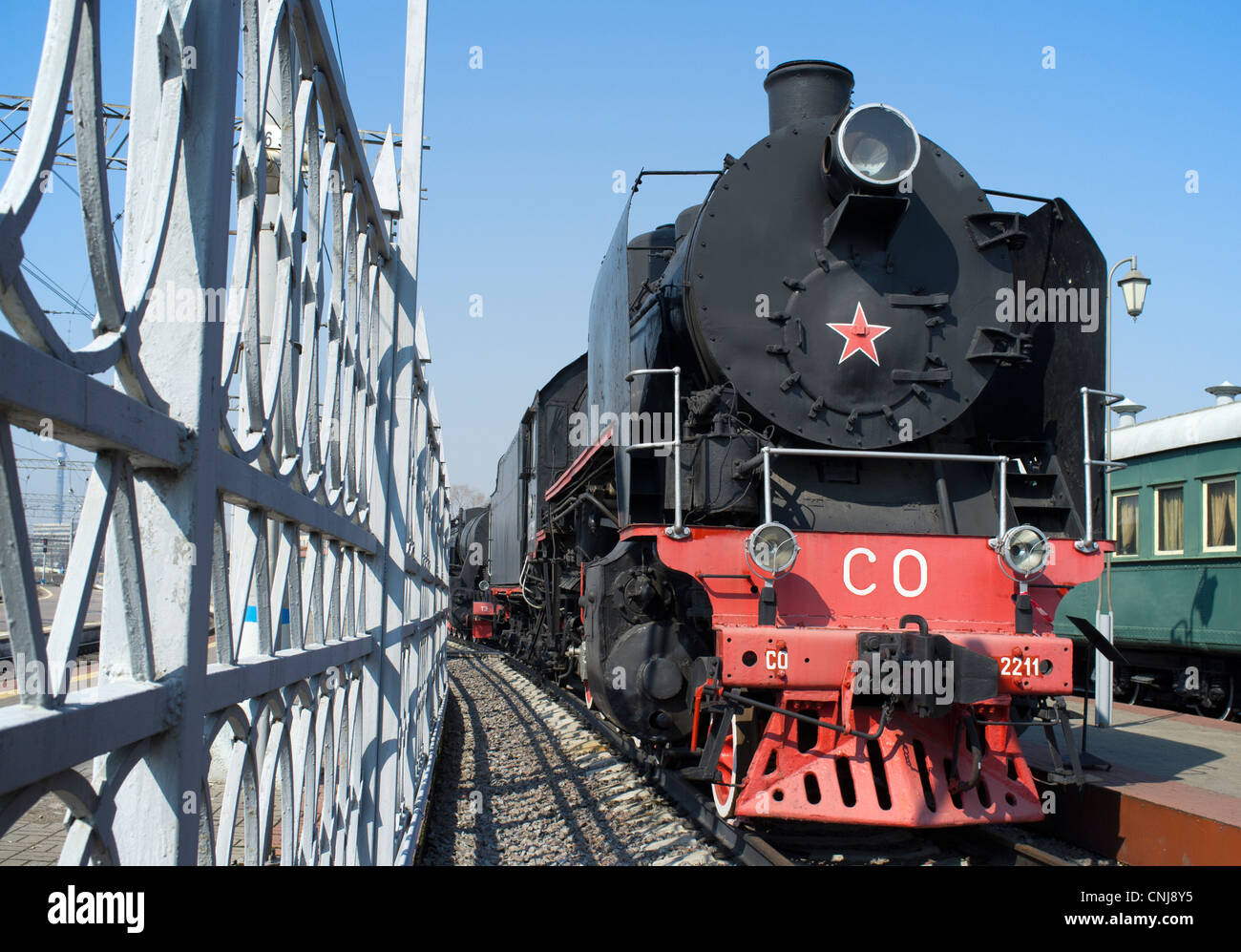 Russian steam locomotive SO017-2211. Built in1947 Stock Photo
