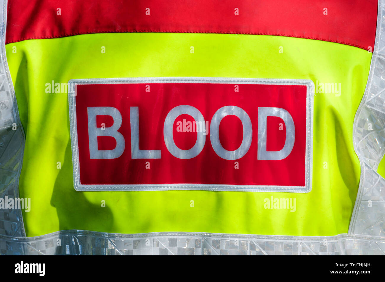 Blood High Visibility Jacket Paramedic Stock Photo Alamy