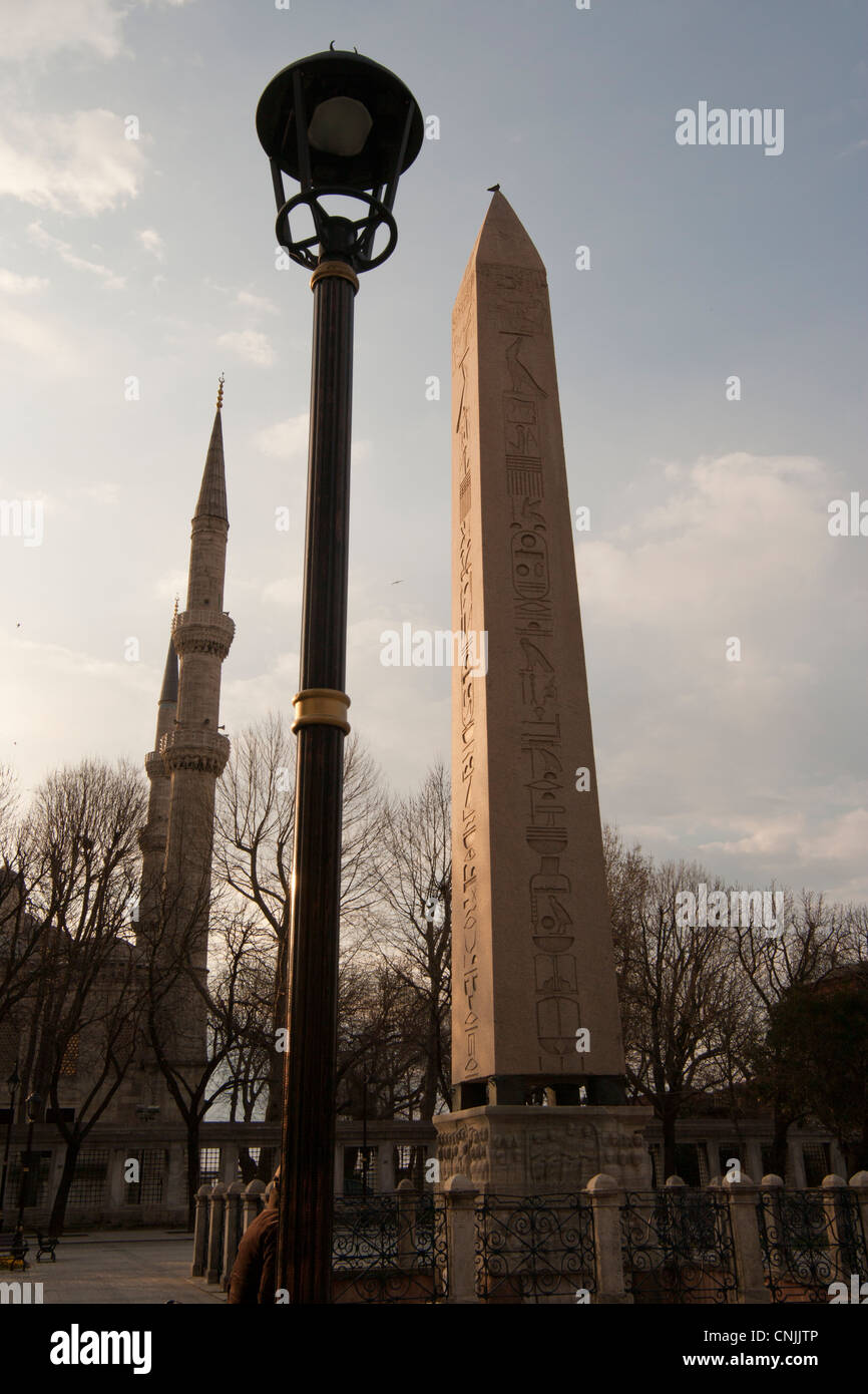 The Hippodrome Istanbul with two Obelisks Stock Photo